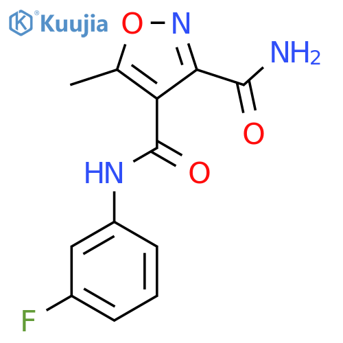 N~4~-(3-fluorophenyl)-5-methyl-3,4-isoxazoledicarboxamide structure