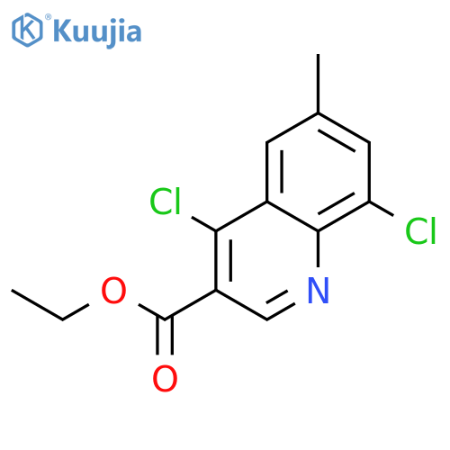 Ethyl 4,8-dichloro-6-methylquinoline-3-carboxylate structure