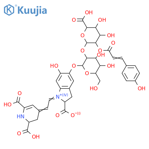 Betanidin; 15-Epimer, 5-O-[4-hydroxy-E-cinnamoyl-(→2)-β-D-glucuronopyranosyl-(1→2)-β-D-glucopyranoside] structure
