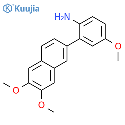 Benzenamine, 2-(6,7-dimethoxy-2-naphthalenyl)-4-methoxy- structure