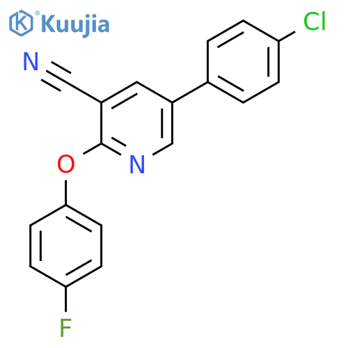 5-(4-Chlorophenyl)-2-(4-fluorophenoxy)pyridine-3-carbonitrile structure