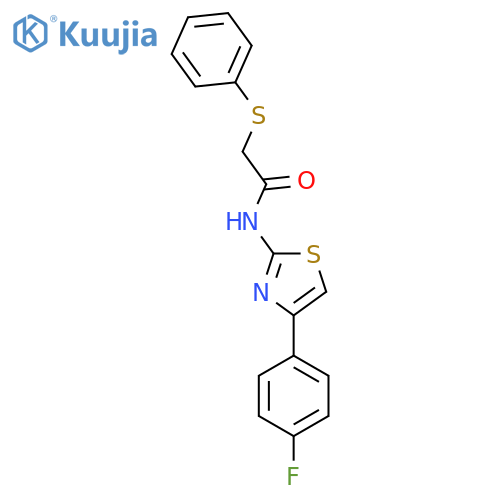 N-[4-(4-Fluorophenyl)-1,3-thiazol-2-yl]-2-(phenylsulfanyl)acetamide structure
