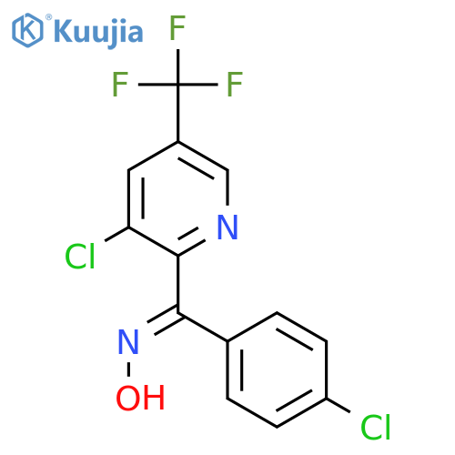 (4-Chlorophenyl)[3-chloro-5-(trifluoromethyl)-2-pyridinyl]methanone oxime structure
