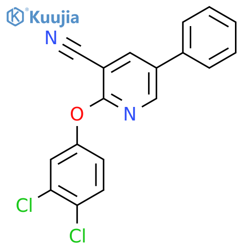 2-(3,4-Dichlorophenoxy)-5-phenylpyridine-3-carbonitrile structure