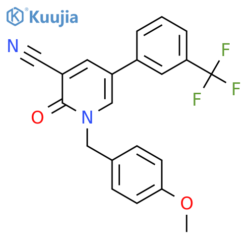 1-(4-Methoxybenzyl)-2-oxo-5-[3-(trifluoromethyl)phenyl]-1,2-dihydro-3-pyridinecarbonitrile structure