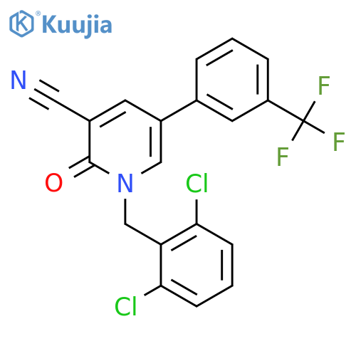 1-(2,6-DICHLOROBENZYL)-2-OXO-5-[3-(TRIFLUOROMETHYL)PHENYL]-1,2-DIHYDRO-3-PYRIDINECARBONITRILE structure
