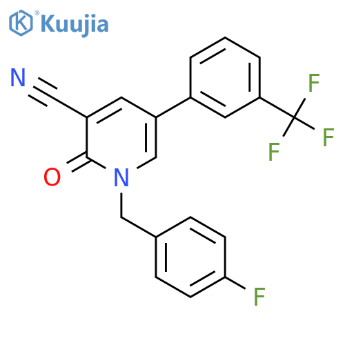 1-(4-Fluorobenzyl)-2-oxo-5-[3-(trifluoromethyl)phenyl]-1,2-dihydro-3-pyridinecarbonitrile structure