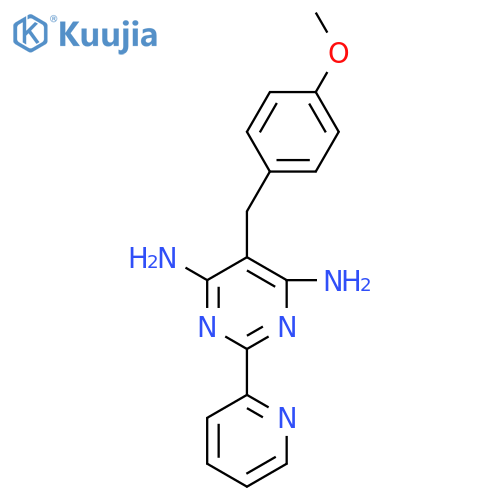 5-(4-Methoxybenzyl)-2-(2-pyridinyl)-4,6-pyrimidinediamine structure