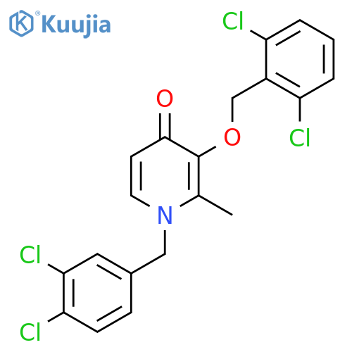 1-(3,4-Dichlorobenzyl)-3-((2,6-dichlorobenzyl)oxy)-2-methyl-4(1H)-pyridinone structure