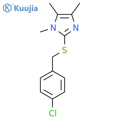 2-{[(4-chlorophenyl)methyl]sulfanyl}-1,4,5-trimethyl-1H-imidazole structure
