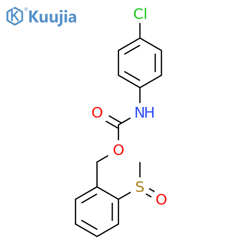 Carbamic acid, (4-chlorophenyl)-, [2-(methylsulfinyl)phenyl]methyl ester structure