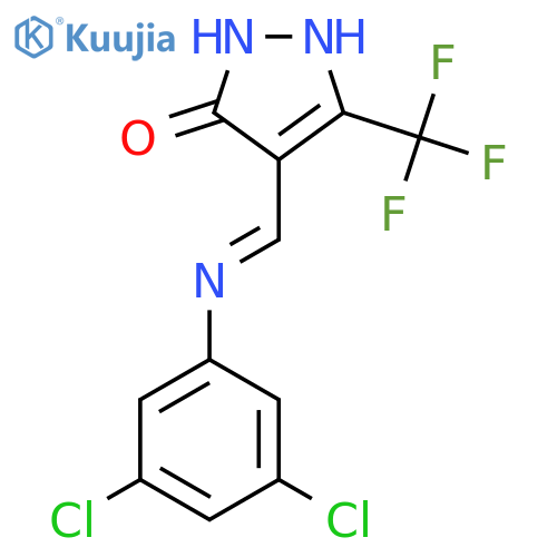 4-[(3,5-dichloroanilino)methylene]-5-(trifluoromethyl)-2,4-dihydro-3H-pyrazol-3-one structure
