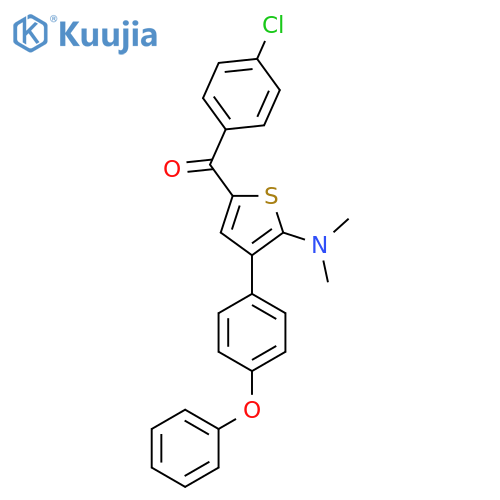 (4-Chlorophenyl)(5-(dimethylamino)-4-(4-phenoxyphenyl)-2-thienyl)methanone structure