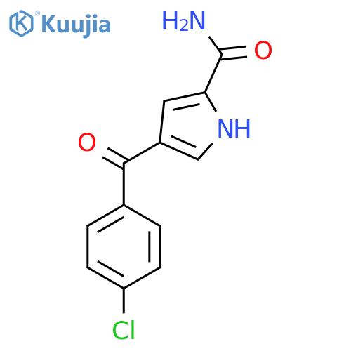 4-(4-chlorobenzoyl)-1H-pyrrole-2-carboxamide structure