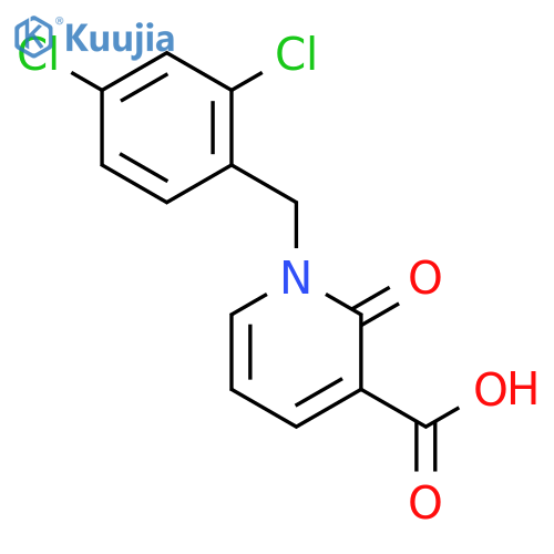 1-(2,4-dichlorophenyl)methyl-2-oxo-1,2-dihydropyridine-3-carboxylic acid structure