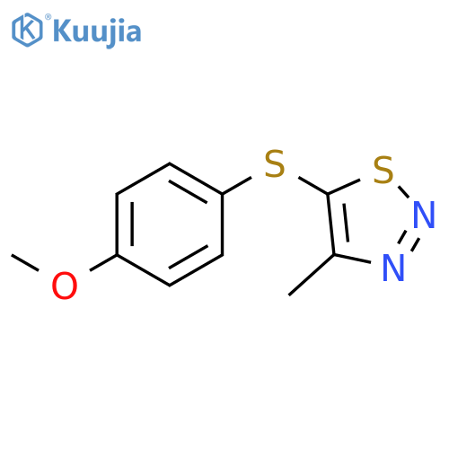1,2,3-Thiadiazole, 5-[(4-methoxyphenyl)thio]-4-methyl- structure
