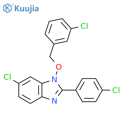 6-Chloro-1-[(3-chlorobenzyl)oxy]-2-(4-chlorophenyl)-1H-1,3-benzimidazole structure