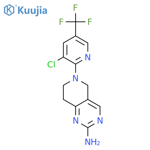 6-3-Chloro-5-(trifluoromethyl)-2-pyridinyl-5,6,7,8-tetrahydropyrido4,3-dpyrimidin-2-amine structure