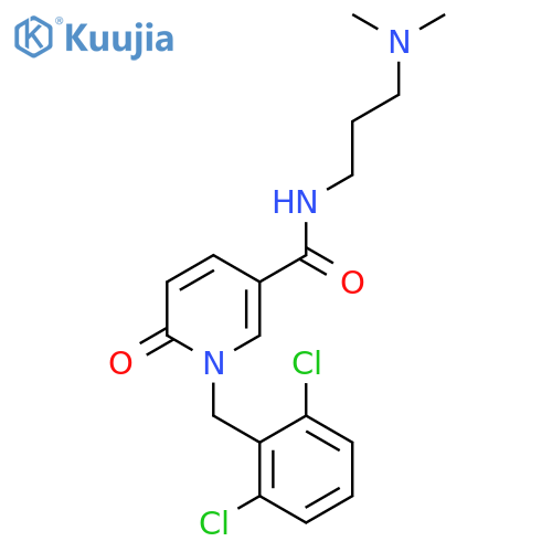 1-(2,6-DICHLOROBENZYL)-N-[3-(DIMETHYLAMINO)PROPYL]-6-OXO-1,6-DIHYDRO-3-PYRIDINECARBOXAMIDE structure