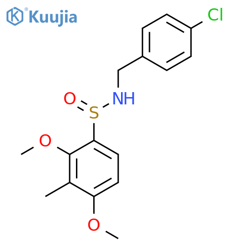 N-(4-chlorobenzyl)-2,4-dimethoxy-3-methylbenzenesulfinamide structure