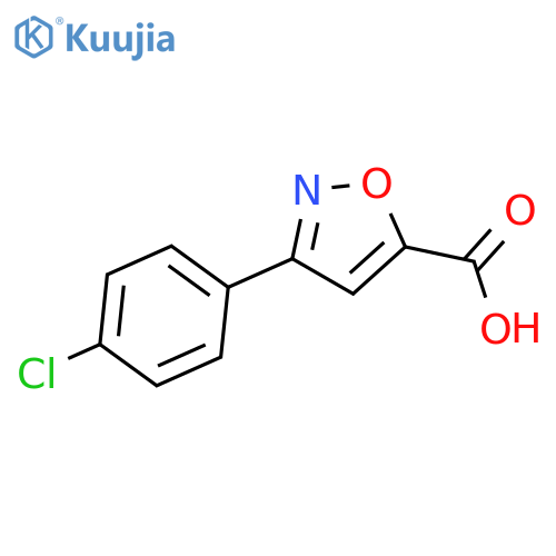 3-(4-chlorophenyl)-1,2-oxazole-5-carboxylic acid structure