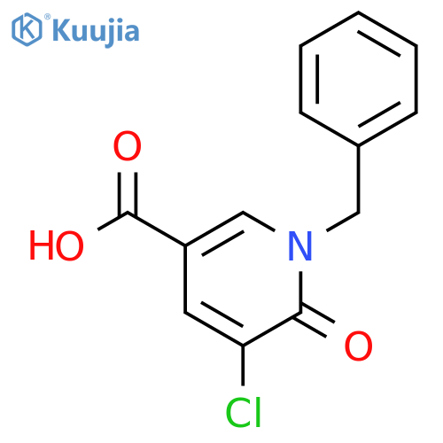 1-Benzyl-5-chloro-6-oxo-1,6-dihydro-3-pyridinecarboxylic acid structure