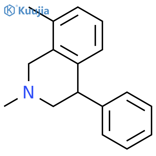 Isoquinoline, 1,2,3,4-tetrahydro-2,8-dimethyl-4-phenyl- structure