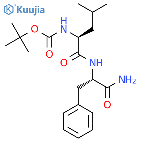 N-(1,1-Dimethylethoxy)carbonyl-L-leucyl-L-phenylalaninamide structure
