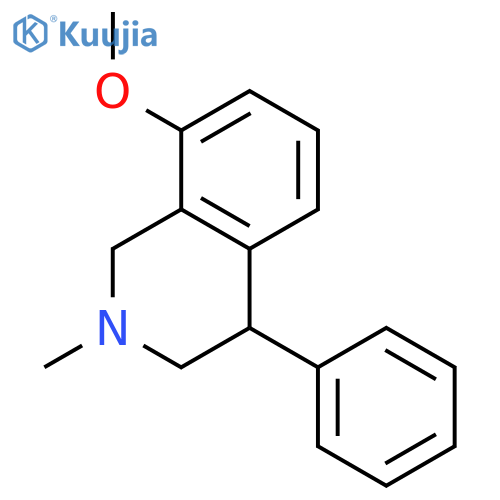 Isoquinoline, 1,2,3,4-tetrahydro-8-methoxy-2-methyl-4-phenyl- structure
