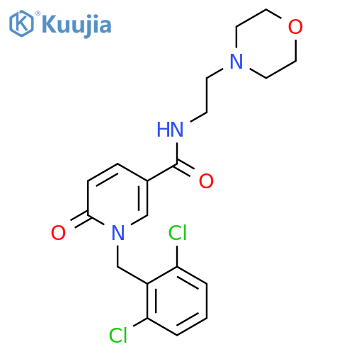 1-(2,6-Dichlorobenzyl)-N-(2-morpholinoethyl)-6-oxo-1,6-dihydro-3-pyridinecarboxamide structure
