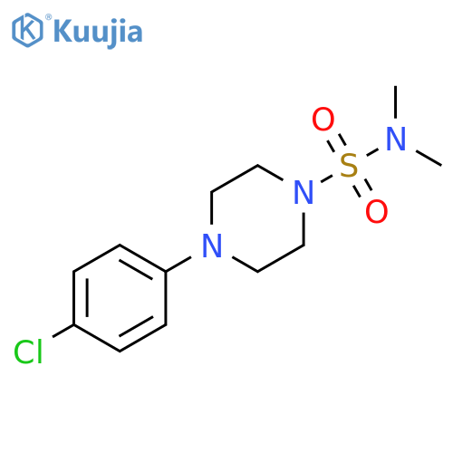4-(4-chlorophenyl)-N,N-dimethylpiperazine-1-sulfonamide structure