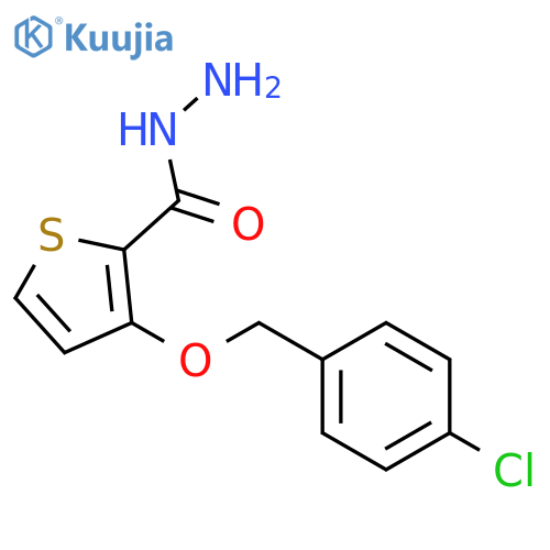 3-((4-Chlorobenzyl)oxy)thiophene-2-carbohydrazide structure