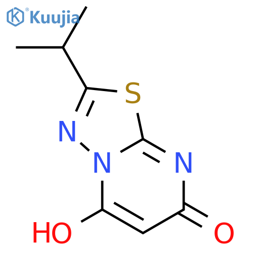 5H-1,3,4-Thiadiazolo[3,2-a]pyrimidin-5-one,7-hydroxy-2-(1-methylethyl)- structure