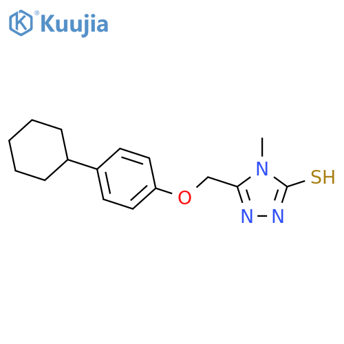 5-(4-Cyclohexylphenoxy)methyl-4-methyl-4H-1,2,4-triazole-3-thiol structure
