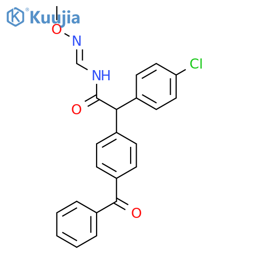2-(4-benzoylphenyl)-2-(4-chlorophenyl)-N-[(methoxyimino)methyl]acetamide structure