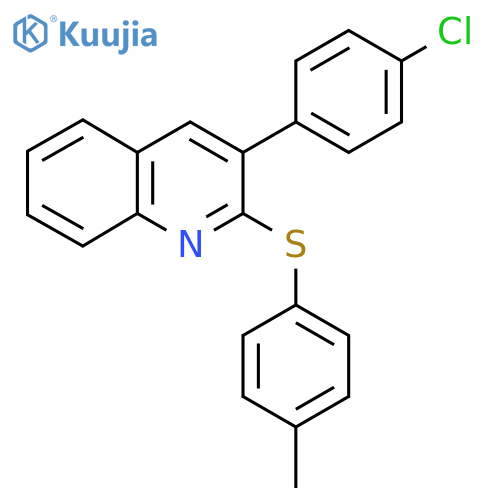 3-(4-Chlorophenyl)-2-[(4-methylphenyl)sulfanyl]quinoline structure