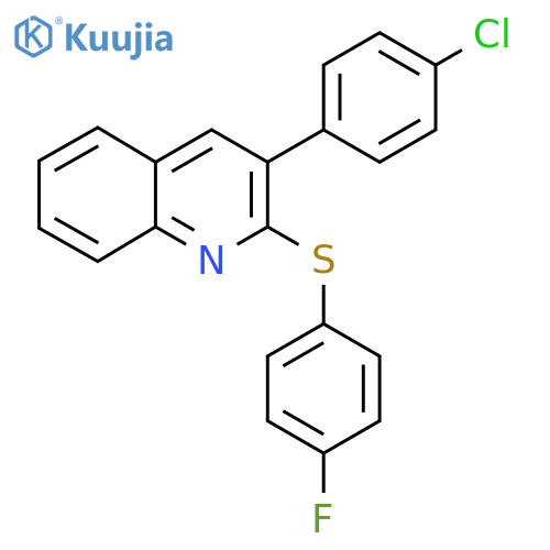 3-(4-Chlorophenyl)-2-[(4-fluorophenyl)sulfanyl]quinoline structure