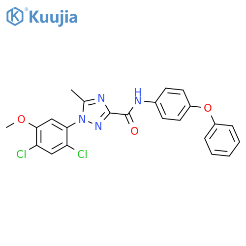 1H-1,2,4-Triazole-3-carboxamide, 1-(2,4-dichloro-5-methoxyphenyl)-5-methyl-N-(4-phenoxyphenyl)- structure