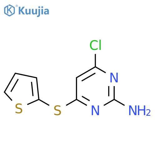 4-Chloro-6-(2-thienylsulfanyl)-2-pyrimidinamine structure