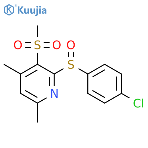 2-[(4-CHLOROPHENYL)SULFINYL]-4,6-DIMETHYL-3-(METHYLSULFONYL)PYRIDINE structure