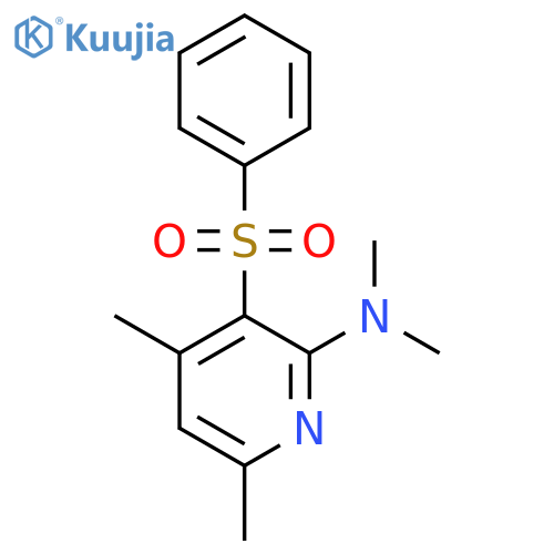 N,N,4,6-tetramethyl-3-(phenylsulfonyl)-2-pyridinamine structure