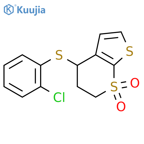 4-[(2-CHLOROPHENYL)SULFANYL]-3,4-DIHYDRO-1LAMBDA6-THIENO[2,3-B]THIOPYRAN-1,1(2H)-DIONE structure
