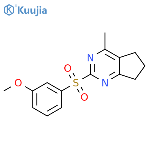 2-[(3-METHOXYPHENYL)SULFONYL]-4-METHYL-6,7-DIHYDRO-5H-CYCLOPENTA[D]PYRIMIDINE structure