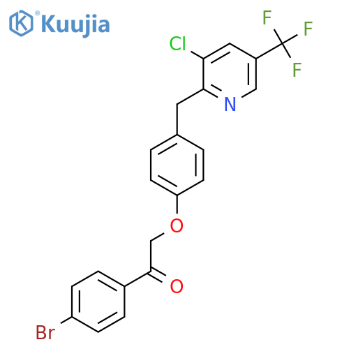 1-(4-BROMOPHENYL)-2-(4-([3-CHLORO-5-(TRIFLUOROMETHYL)-2-PYRIDINYL]METHYL)PHENOXY)-1-ETHANONE structure