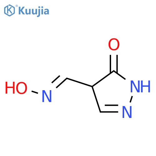 1H-Pyrazole-4-carboxaldehyde,4,5-dihydro-5-oxo-, 4-oxime structure