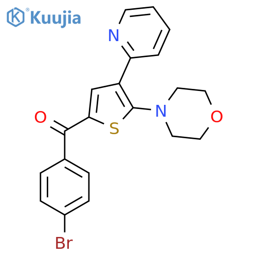 (4-Bromophenyl)(5-morpholino-4-(2-pyridinyl)-2-thienyl)methanone structure