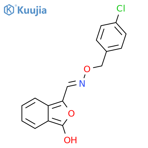 (3Z)-3-({[(4-chlorophenyl)methoxy]amino}methylidene)-1,3-dihydro-2-benzofuran-1-one structure