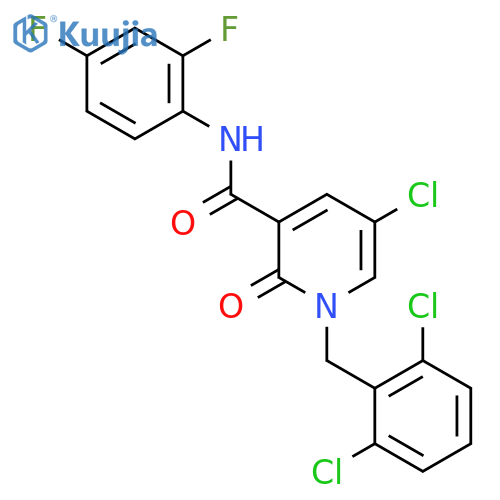 5-chloro-1-(2,6-dichlorobenzyl)-N-(2,4-difluorophenyl)-2-oxo-1,2-dihydro-3-pyridinecarboxamide structure