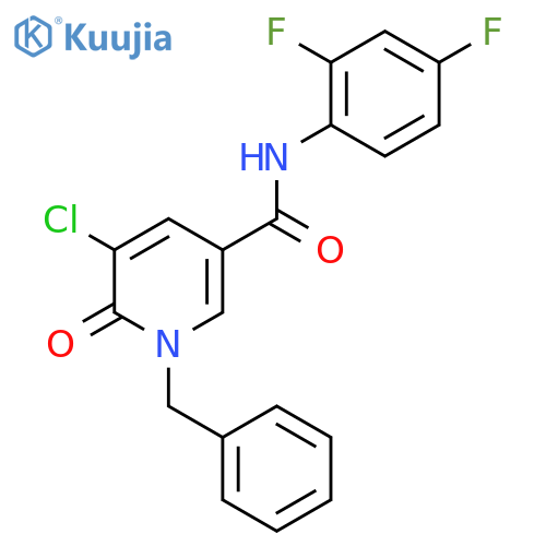 1-benzyl-5-chloro-N-(2,4-difluorophenyl)-6-oxo-1,6-dihydro-3-pyridinecarboxamide structure