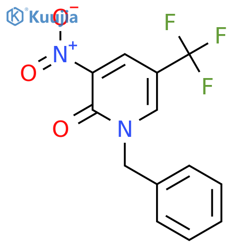 1-BENZYL-3-NITRO-5-(TRIFLUOROMETHYL)-2(1H)-PYRIDINONE structure
